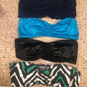 Bundle of 4 lightly worn bandeau tops